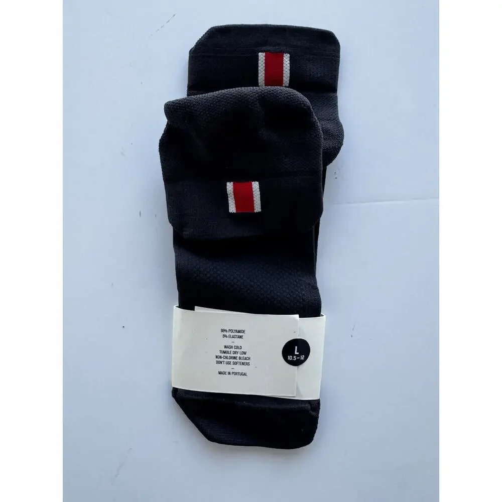 Tracksmith No Show Speed Socks Black Size Large 10.5-12